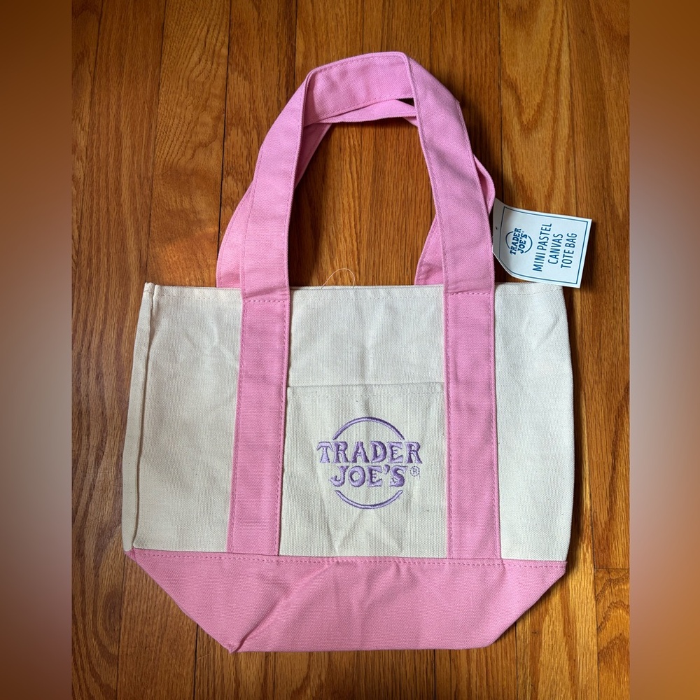 Trader Joe’s Mini Pastel Tote Bag - Pink Limited Edition Tote 💕💕💕